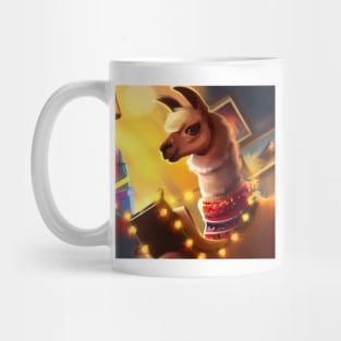 Cute Llama Drawing Mug